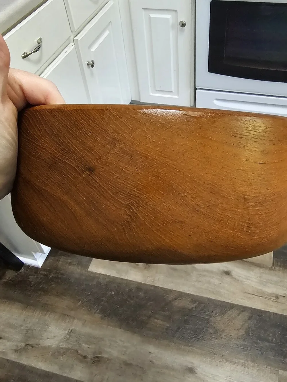 Vintage Teak Wood Salad Serving Bowl